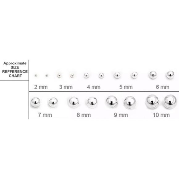 💗 Silver Bead Ball Stud Earrings 10mm NEW - Picture 4 of 7